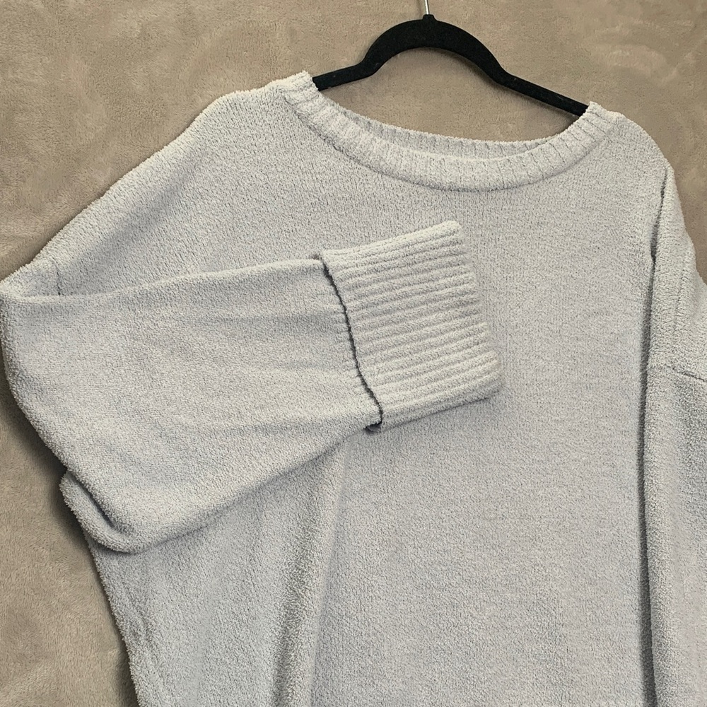 PRINBARA | XL Women COZY PLUSH SWEATER | FRENCH BLUE LIGHT